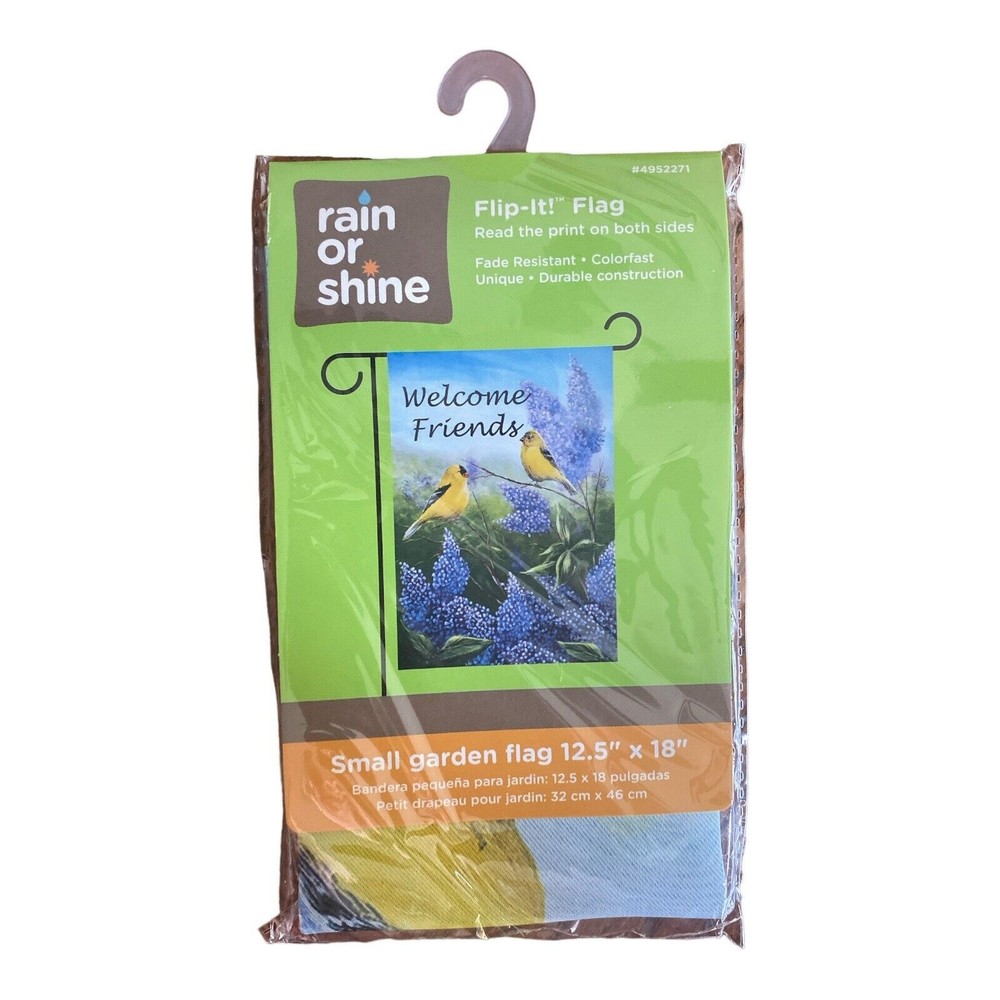 GOLDFINCH GATHERING 12.5" X 18" GARDEN FLAG 27-3648-300 FLIP IT! RAIN OR SHINE